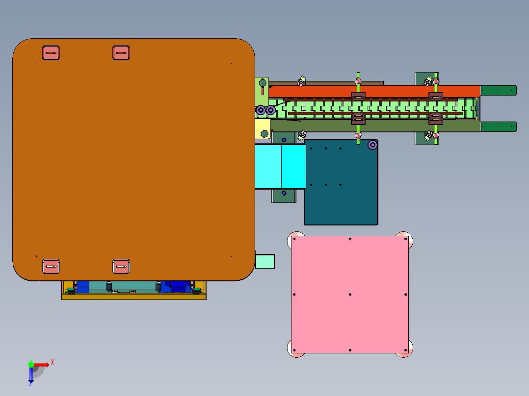 瓶身防伪码打码机俯视图