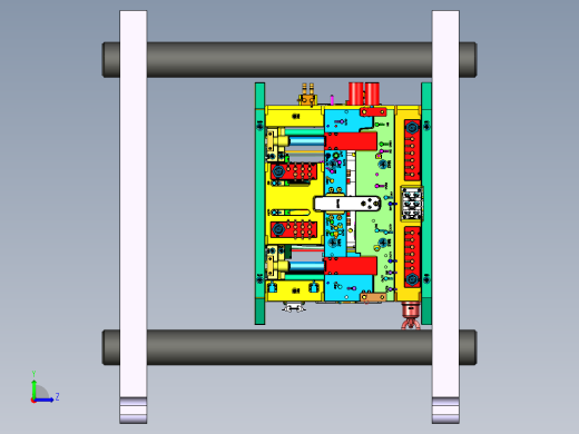 某家用汽车A柱1+1塑胶模具左视缩略图