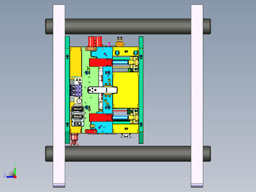 某家用汽车A柱1+1塑胶模具右视缩略图