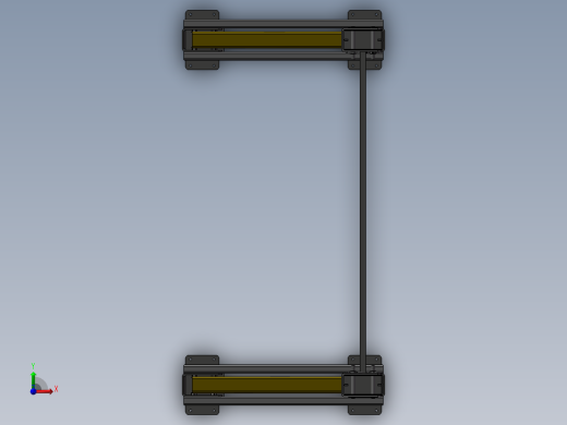 货架、三层两列悬臂货架前视缩略图