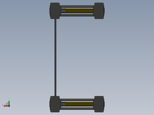 货架、三层两列悬臂货架后视缩略图