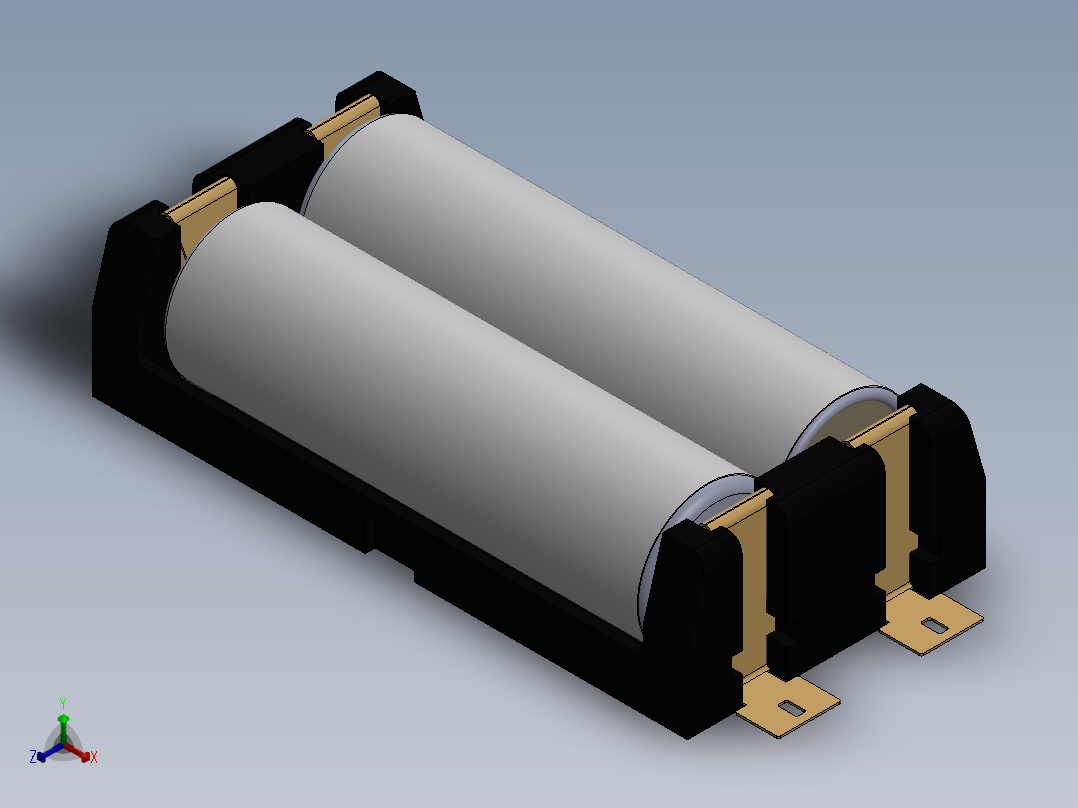 电池仓、电池(52)正等轴测图
