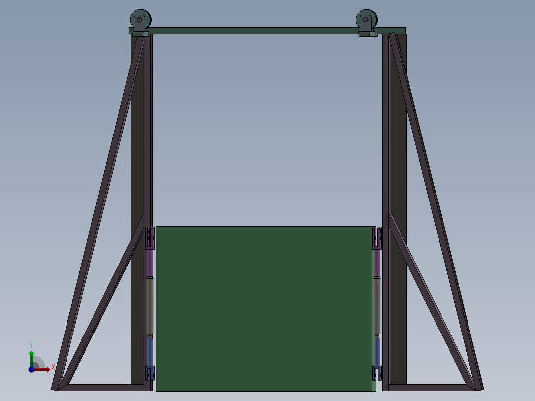 HZ-5720 建筑幕墙板材吊装架前视图