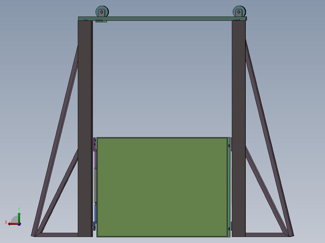 HZ-5720 建筑幕墙板材吊装架后视图