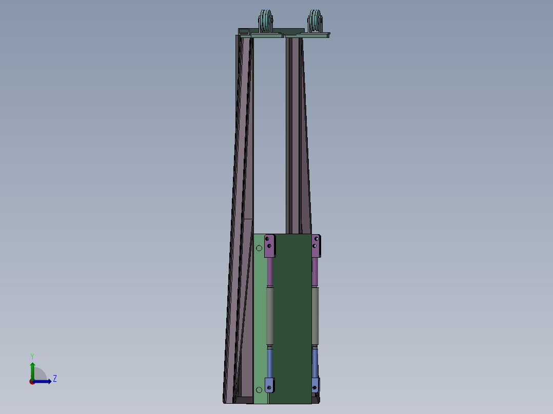 HZ-5720 建筑幕墙板材吊装架左视图