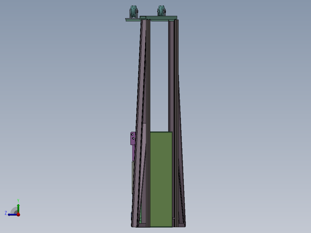 HZ-5720 建筑幕墙板材吊装架右视图