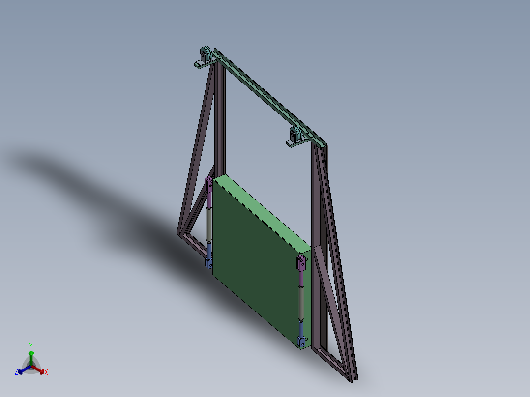 HZ-5720 建筑幕墙板材吊装架正等轴测图