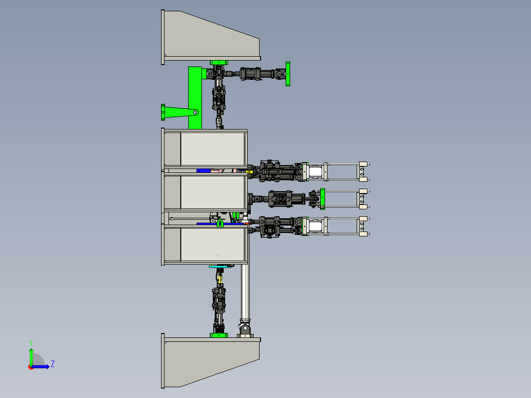 转向架构架强度试验辅助工作站1226754左视图