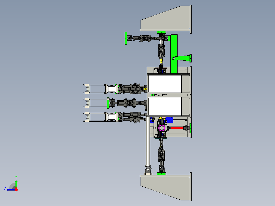 转向架构架强度试验辅助工作站1226754右视图