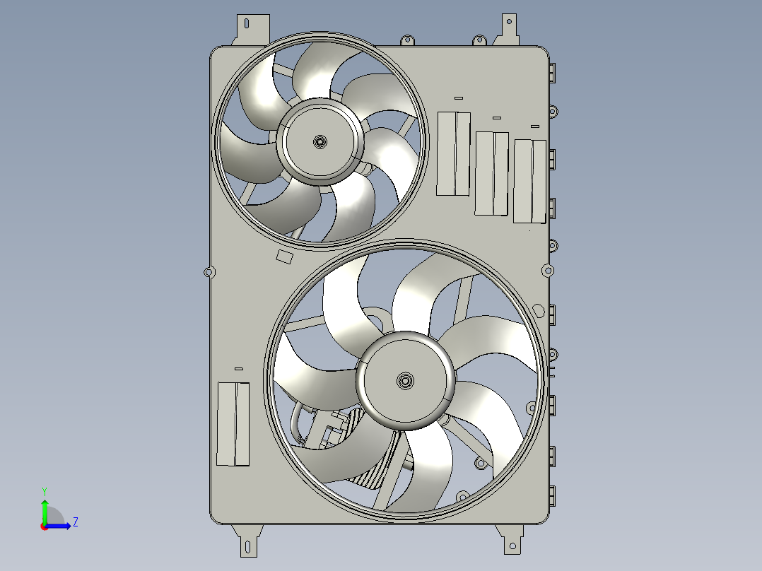 汽车散热风机总成左视图