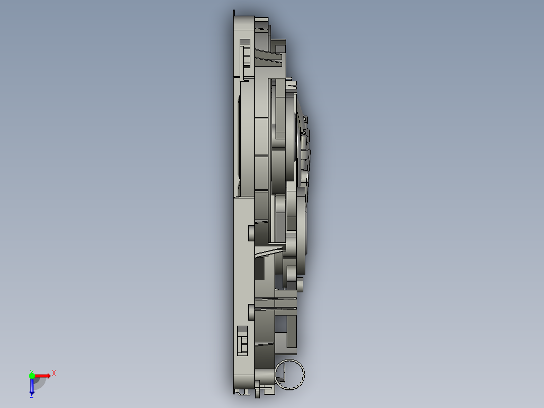 汽车散热风机总成俯视图