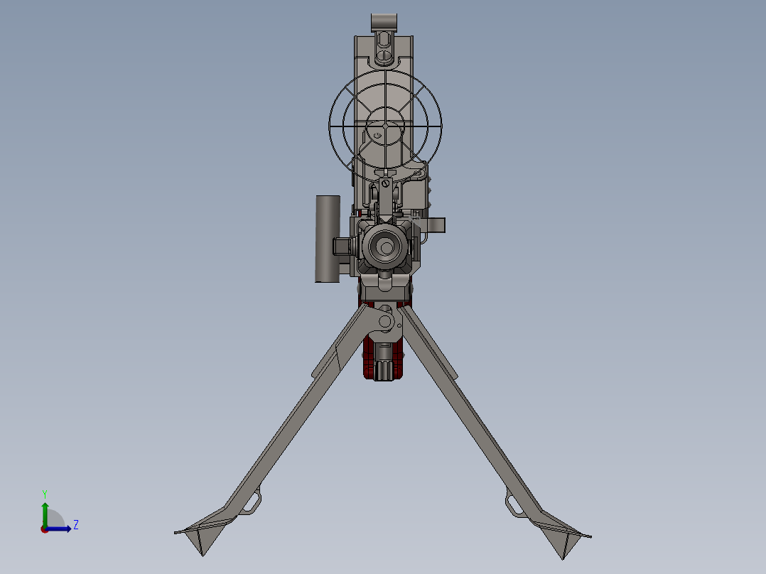 手枪左轮冲锋枪老式狙击步枪设计3D图纸mg-42-maschinengewehr-42 SW STP左视图