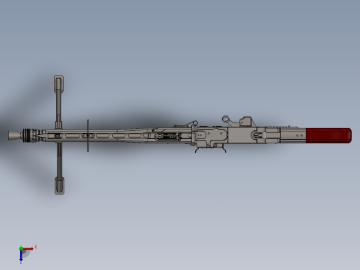 手枪左轮冲锋枪老式狙击步枪设计3D图纸mg-42-maschinengewehr-42 SW STP俯视缩略图