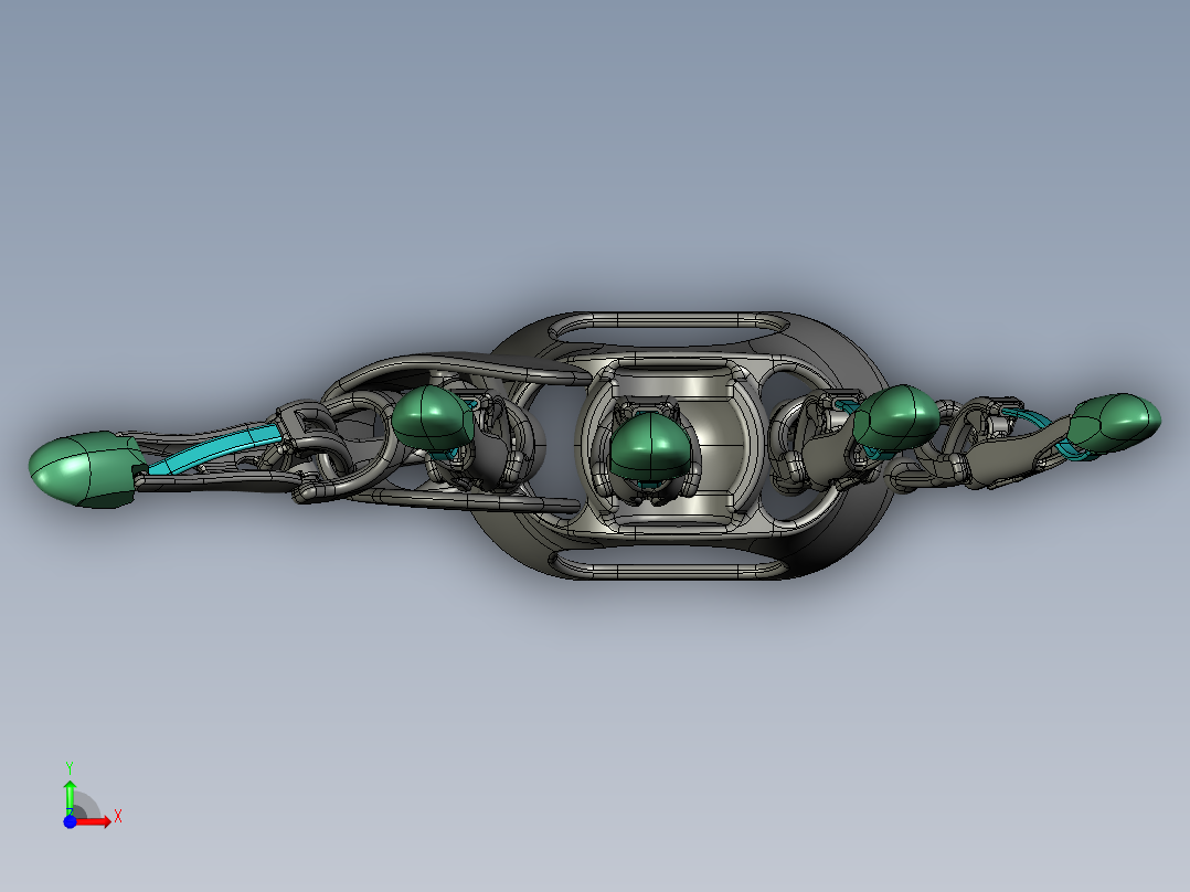 仿生手掌简易结构前视图