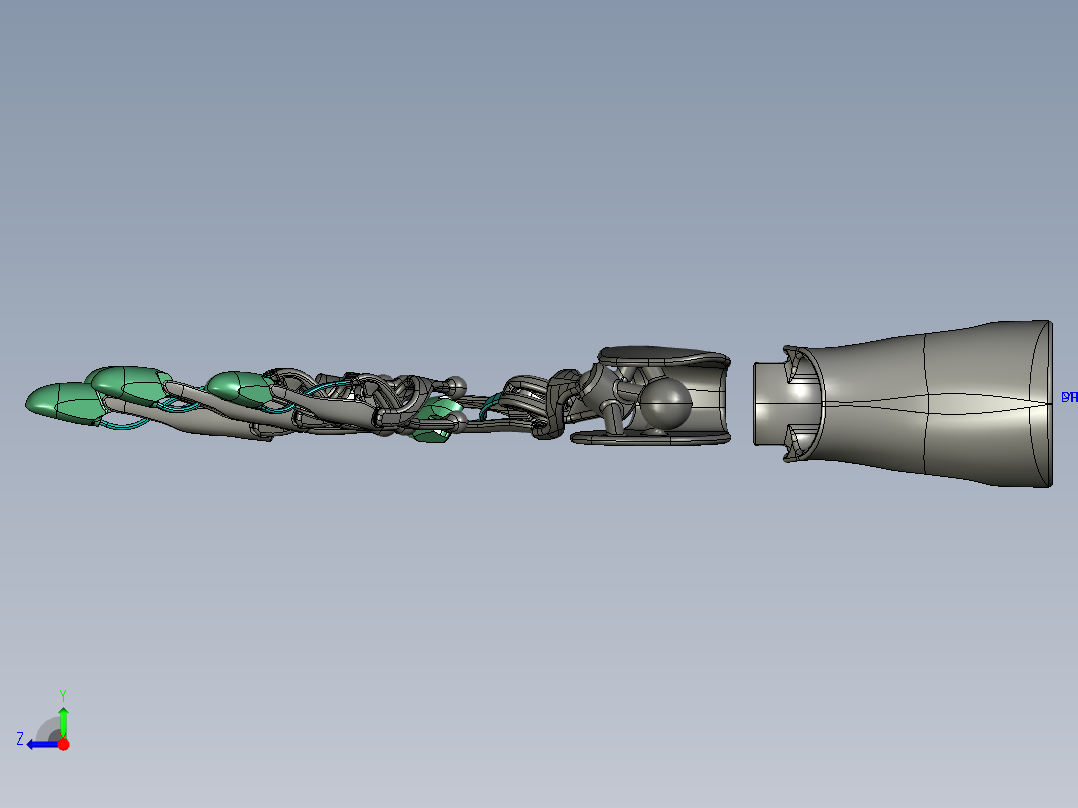 仿生手掌简易结构右视图