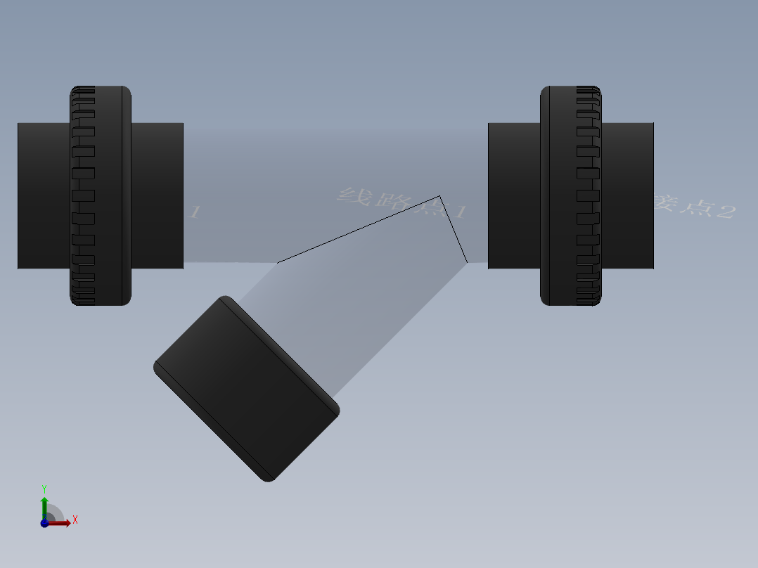 Y filter DN32 PN10 U-PVC前视图