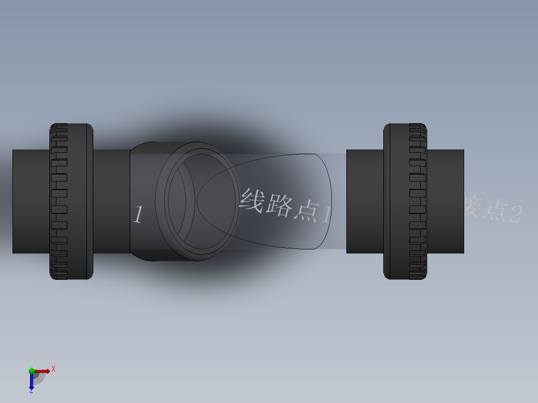 Y filter DN32 PN10 U-PVC俯视图