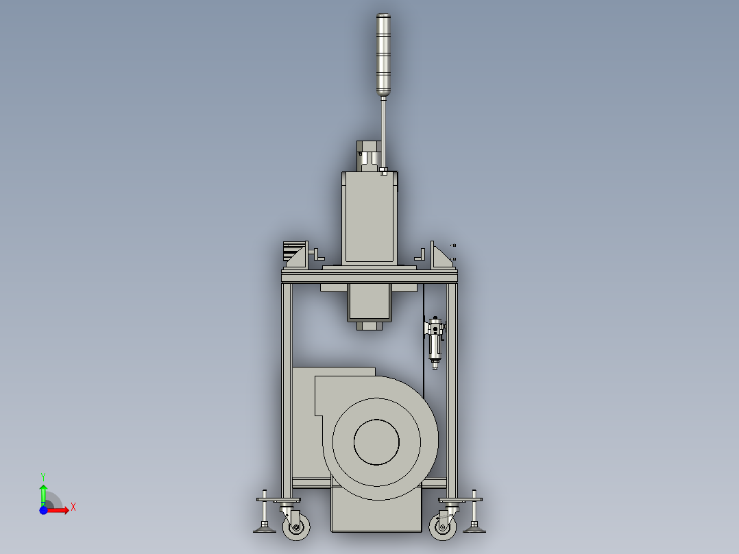 销轴生产加工用精密切削装置前视图