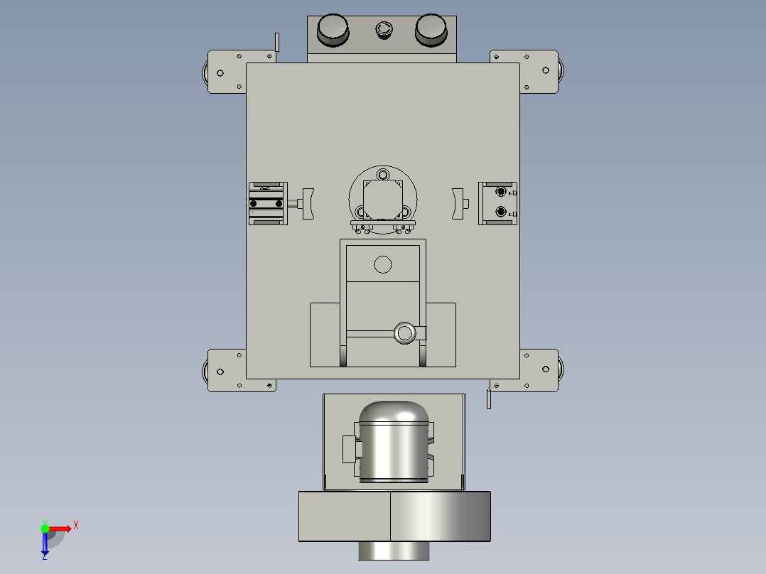 销轴生产加工用精密切削装置俯视图
