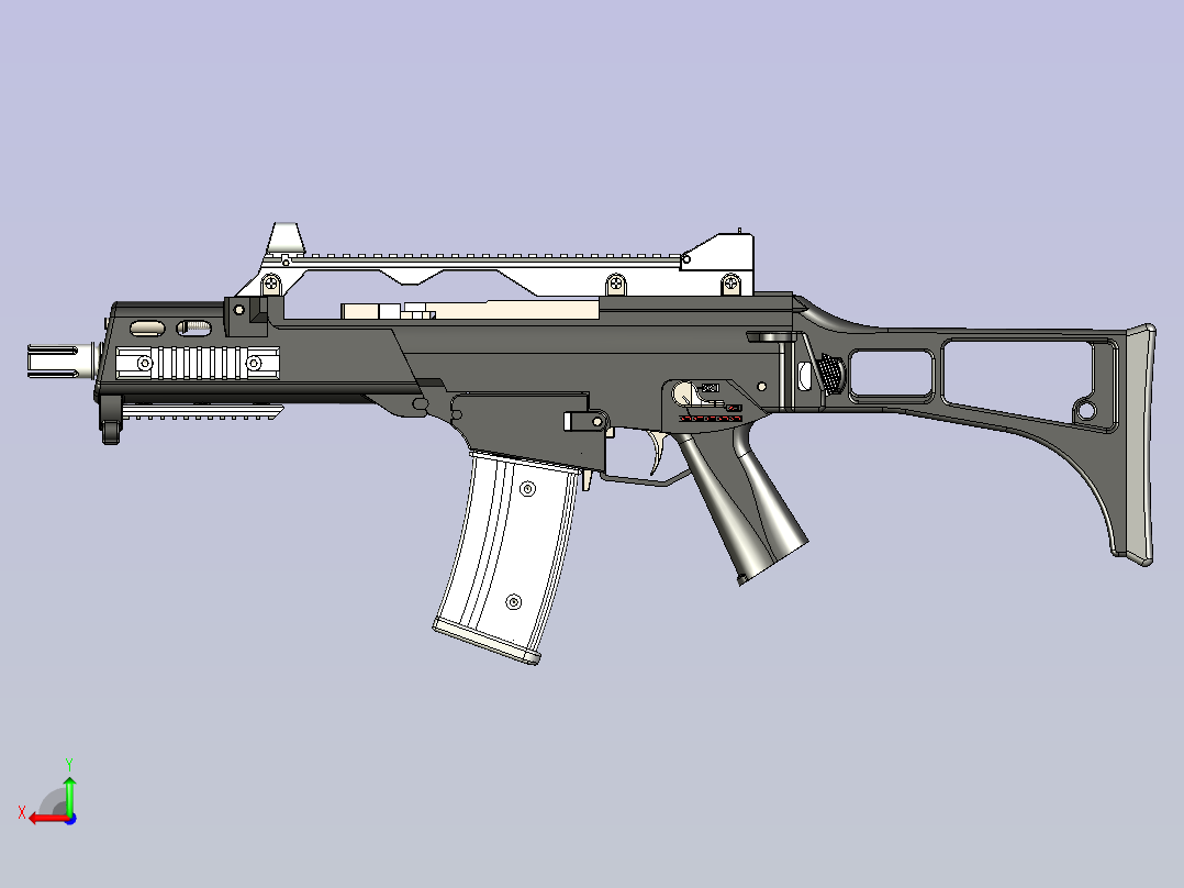 G36C短突击步枪后视图