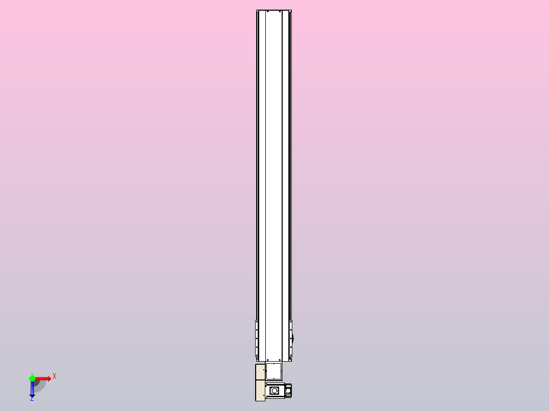 皮带直线轴半封闭可选导轨TPA-HNB-220D-176-L1800-ML-Y-P1K-N3俯视图
