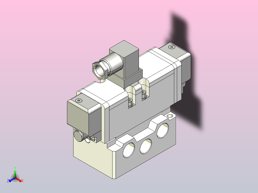 VQ7-8 5通先导式电磁阀(双电控)[VQ7-8-FHG-D-5NRA04]主视图