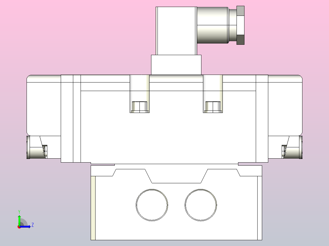 VQ7-8 5通先导式电磁阀(双电控)[VQ7-8-FHG-D-5NRA04]左视图