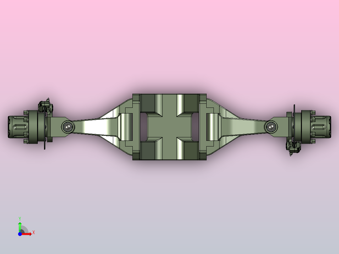 越野车悬架前视图