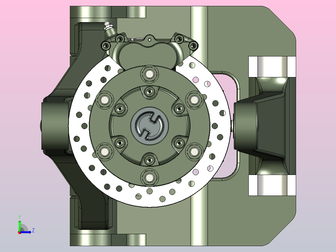 越野车悬架左视图