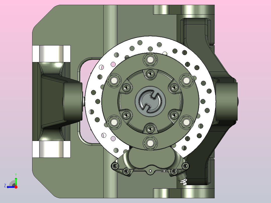 越野车悬架右视图