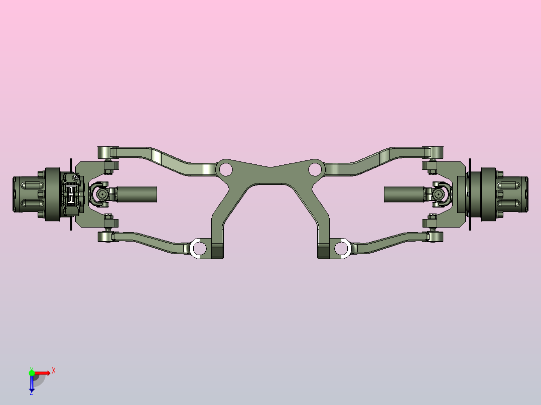 越野车悬架俯视图