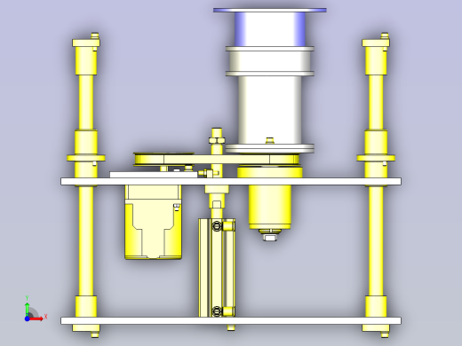 一款旋转上浮机构3D模型前视缩略图
