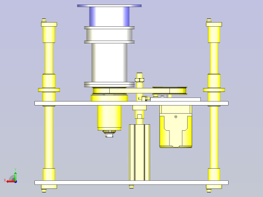 一款旋转上浮机构3D模型后视缩略图