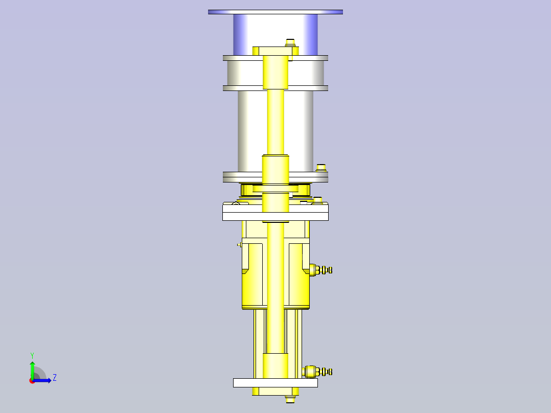 一款旋转上浮机构3D模型左视图