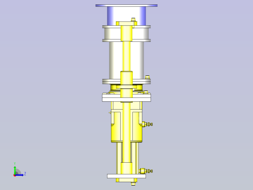 一款旋转上浮机构3D模型左视缩略图
