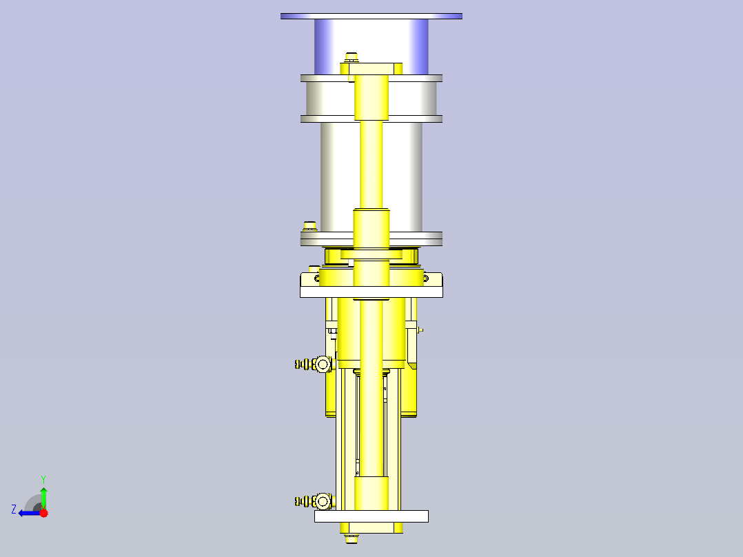 一款旋转上浮机构3D模型右视图