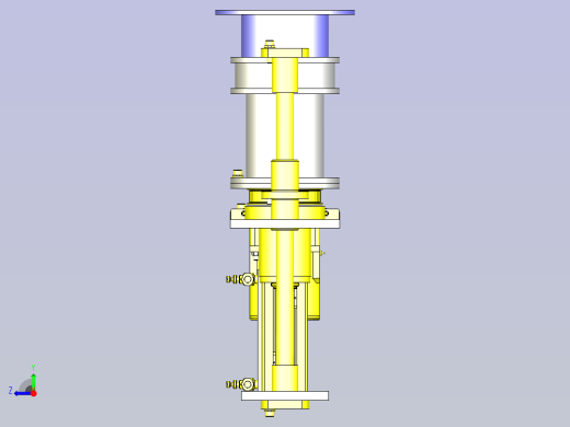 一款旋转上浮机构3D模型右视缩略图
