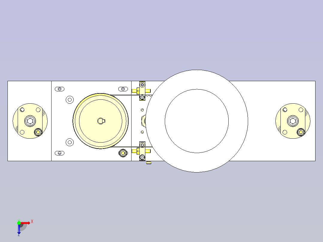 一款旋转上浮机构3D模型俯视图