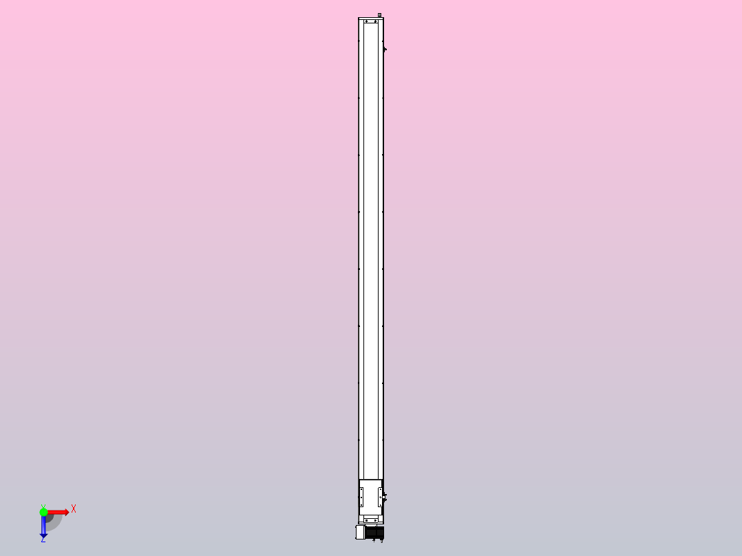 SCM14-2350-LU滚珠花健、支撑座、滚珠丝杠、交叉导轨、直线模组俯视图