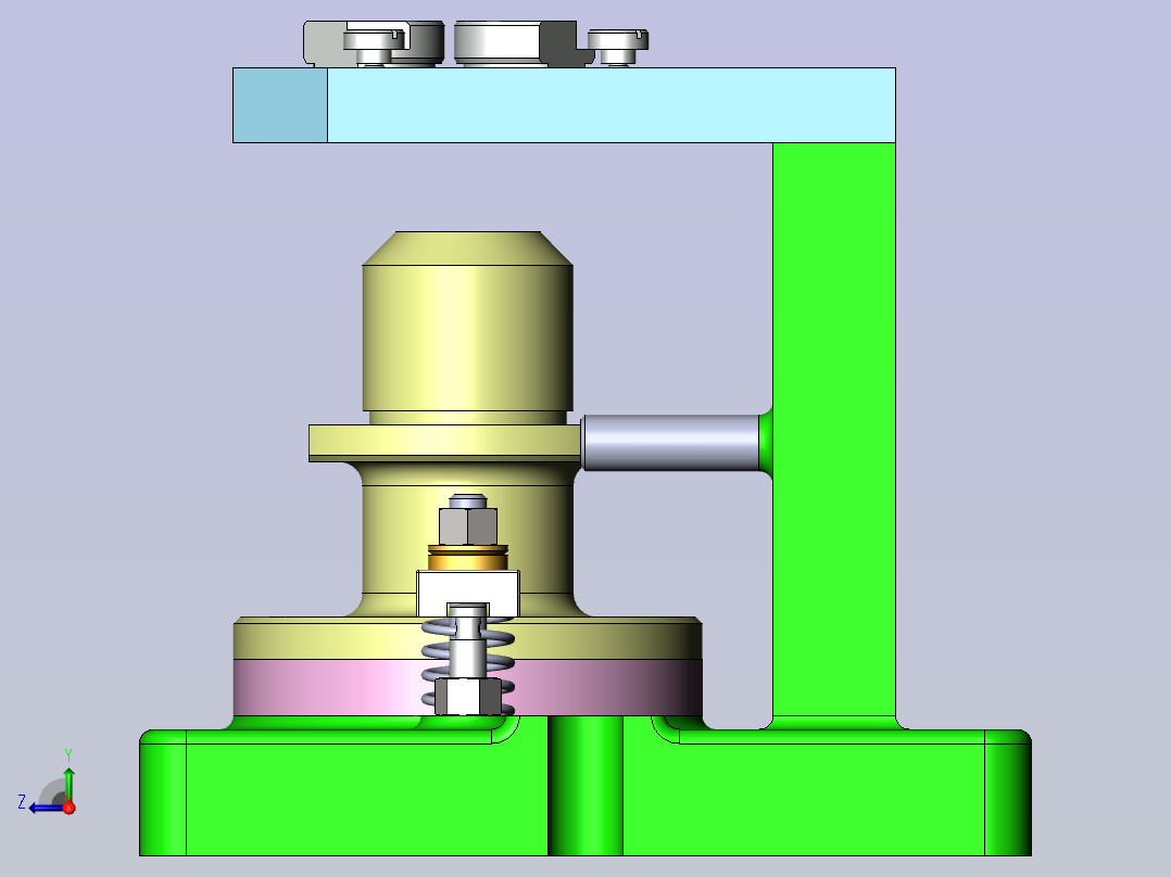 CA6140车床法兰盘831004加工工艺及钻4-φ9孔夹具设计【含三维solidworks】右视图