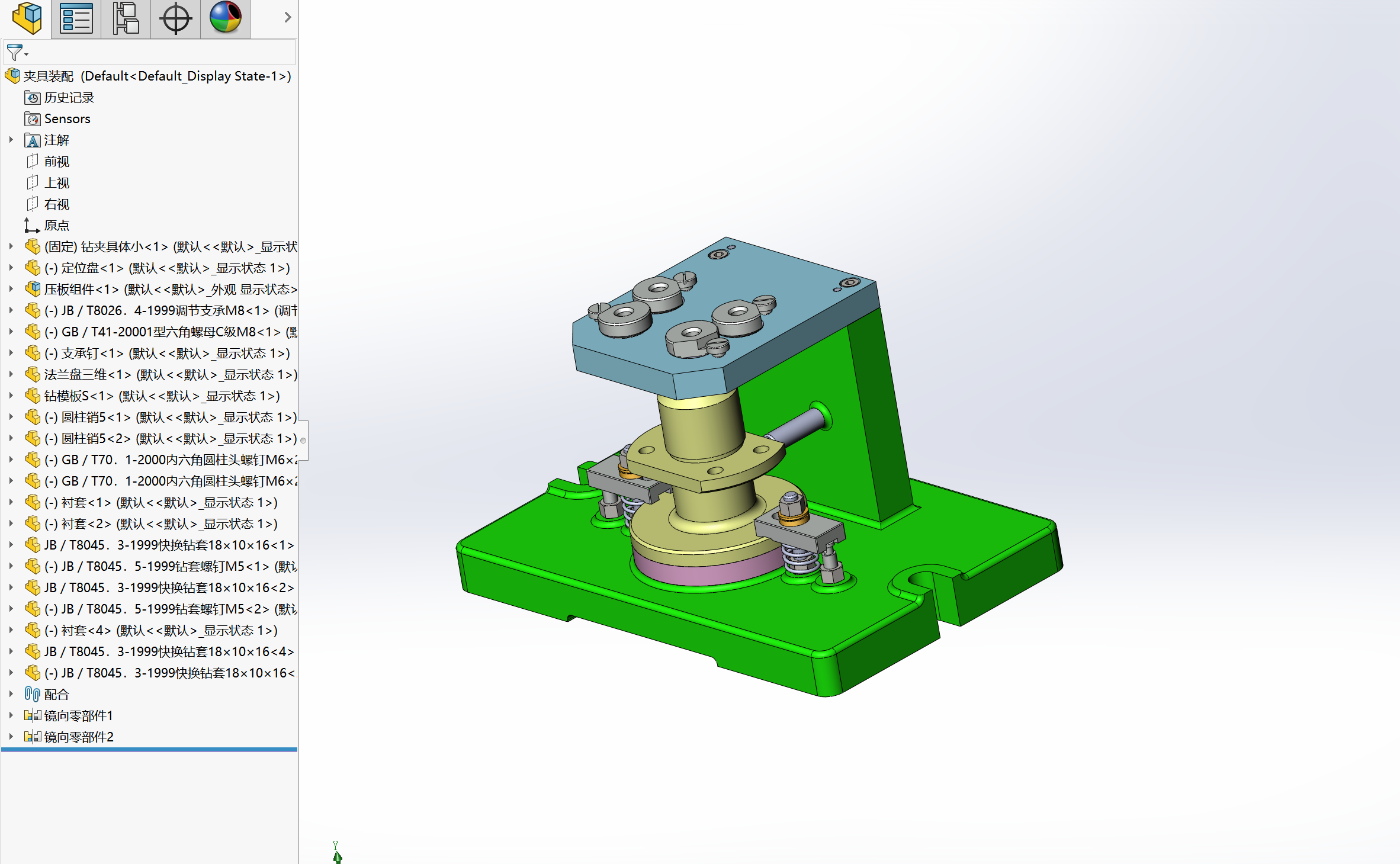 CA6140车床法兰盘831004加工工艺及钻4-φ9孔夹具设计【含三维solidworks】