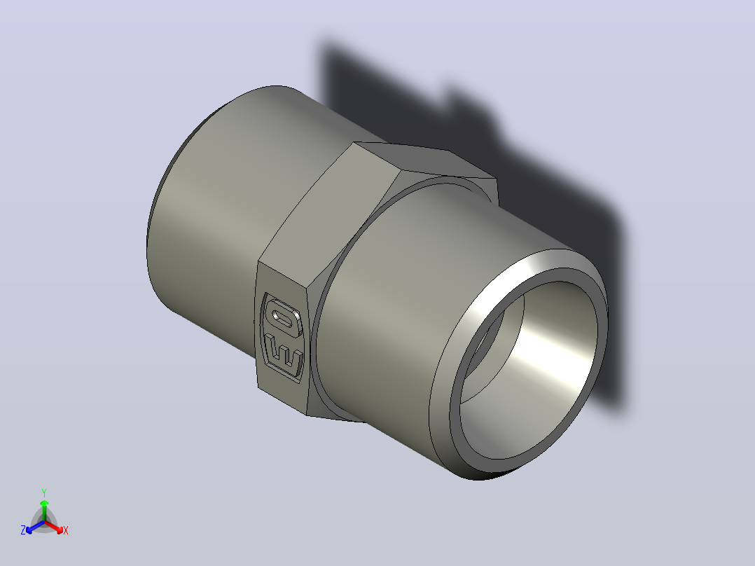 EO标准液压接头 Union G10L71X(1)正等轴测图