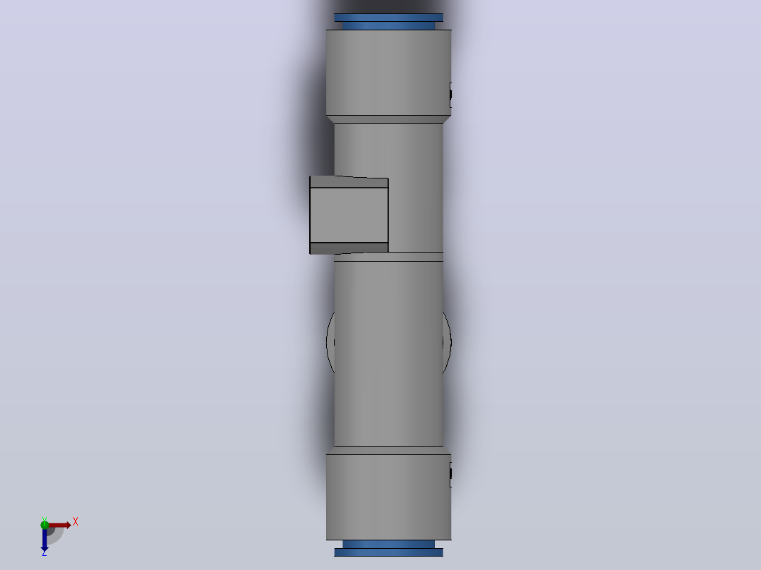 HZH系列直接接管型（无消声器）真空发生器[HZH10DS-06-06-08]俯视图