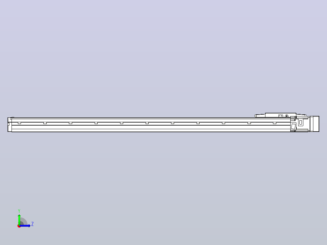 滚珠丝杠直线轴内置导轨TPA-GCR-120-1610C-L950-MR-M40-N3左视图