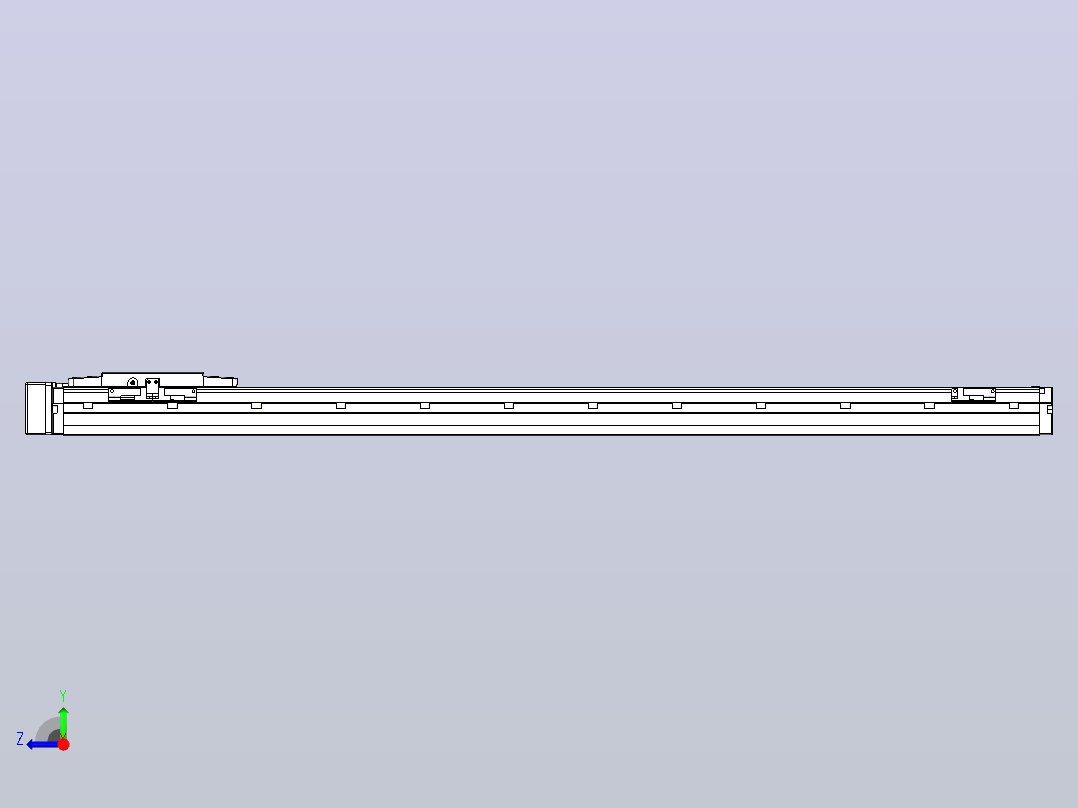 滚珠丝杠直线轴内置导轨TPA-GCR-120-1610C-L950-MR-M40-N3右视图