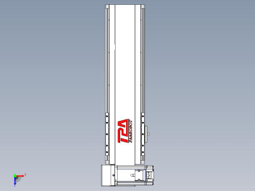 皮带直线轴半封闭可选导轨TPA-HNB-120D-110-L250-LU-Y-P40-N3俯视缩略图