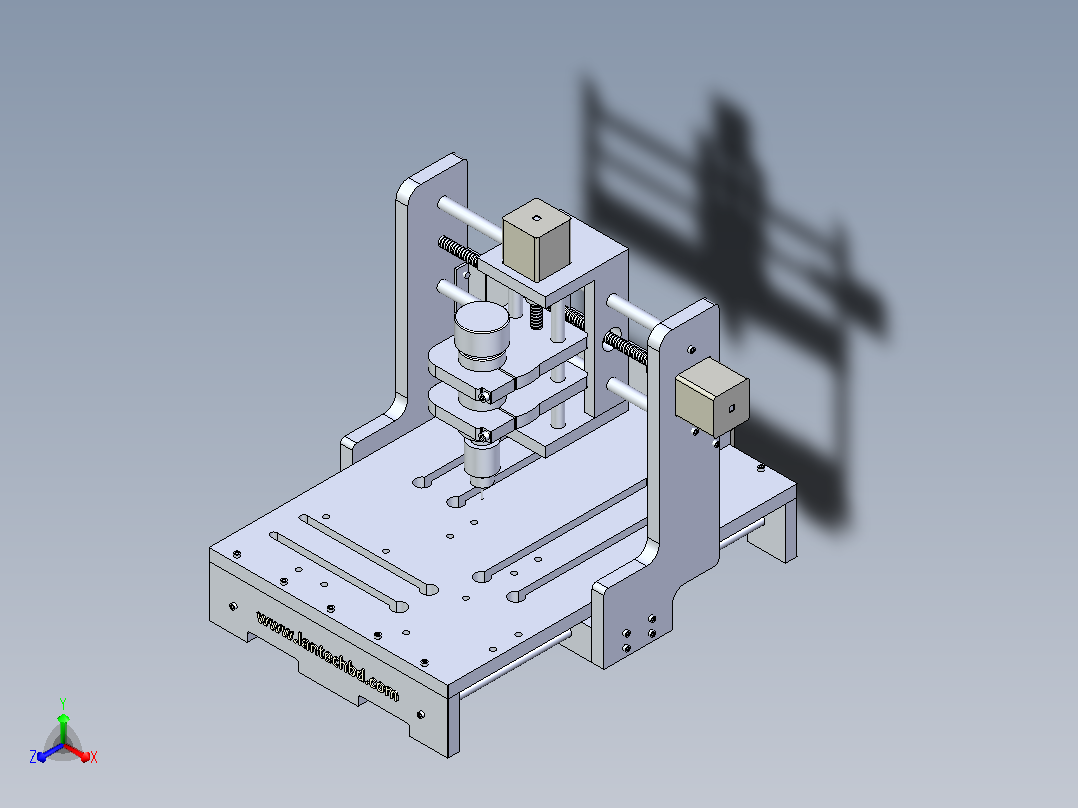 B2003111-CNC 雕刻机数控铣床主视图
