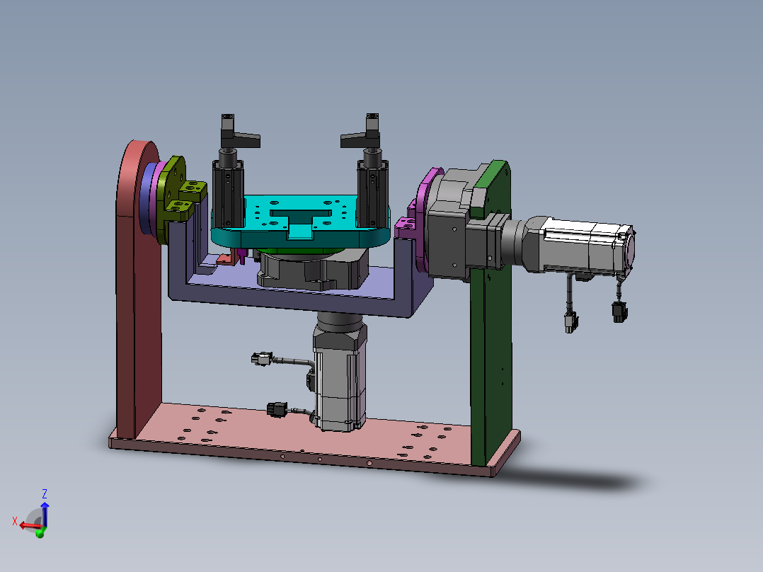 两轴旋转台图sw16