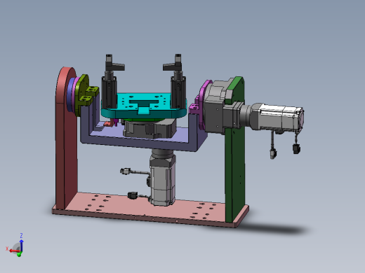 两轴旋转台图sw16