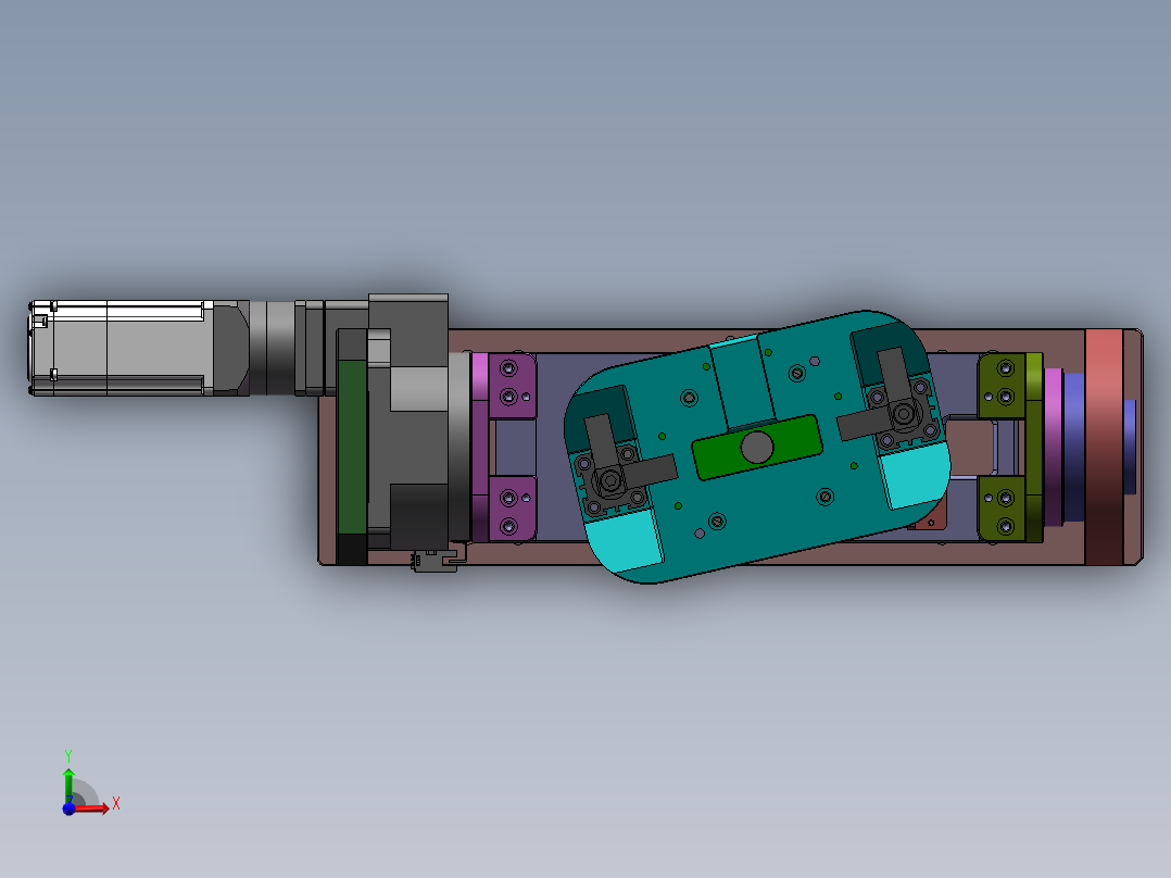 两轴旋转台图sw16前视图